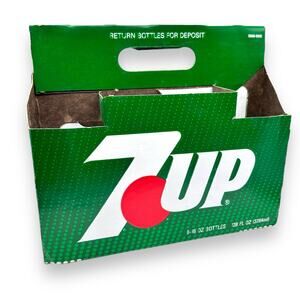 1970s 80s Vintage Soda Cardboard Carrier Holds 8 16oz Glass Bottles Not Included